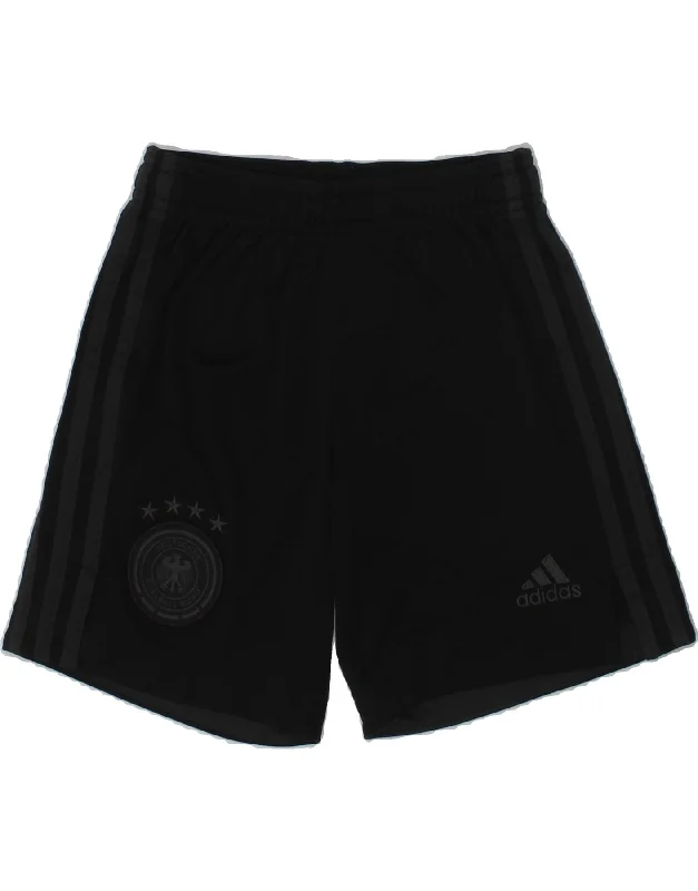 ADIDAS Boys Deutscher Fussball Bund Sport Shorts 7-8 Years Black Polyester