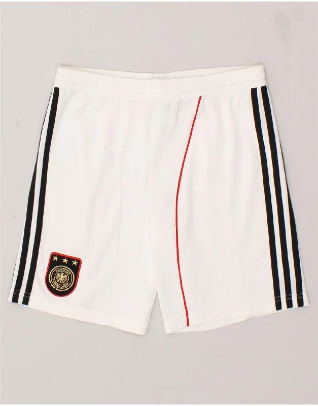 ADIDAS Boys Deutscher Fussball Bund Sport Shorts 9-10 Years Medium White