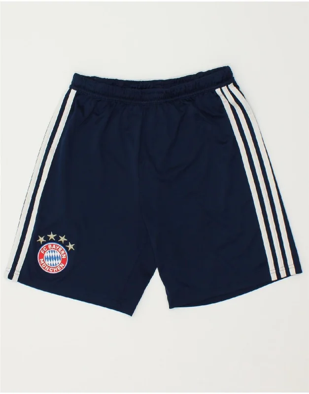 ADIDAS Boys FC Bayern Munchen Graphic Sport Shorts 13-14 Years Navy Blue