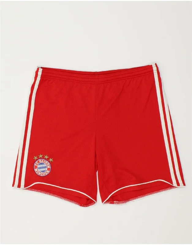 ADIDAS Boys FC Bayern Munchen Graphic Sport Shorts 13-14 Years Red