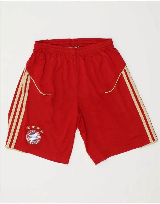 ADIDAS Boys FC Bayern Munchen Graphic Sport Shorts 13-14 Years Red