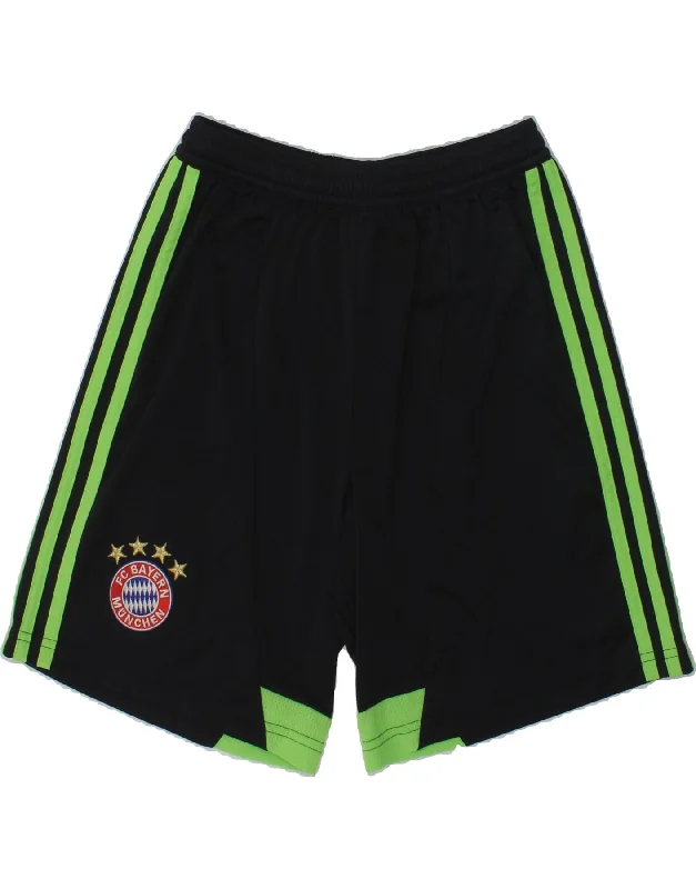 ADIDAS Boys FC Bayern Munchen Sport Shorts 11-12 Years Navy Blue Polyester