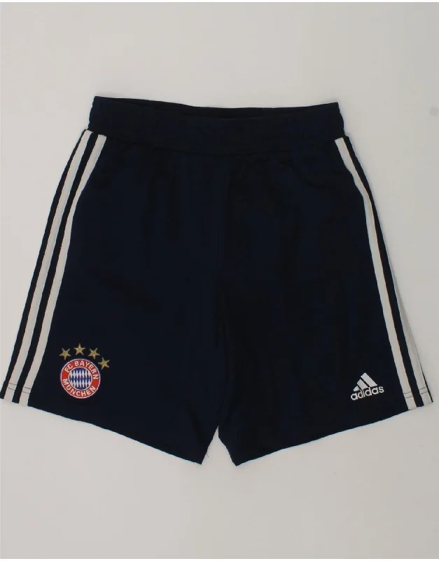 ADIDAS Boys FC Bayern Munchen Sport Shorts 11-12 Years Navy Blue Polyester