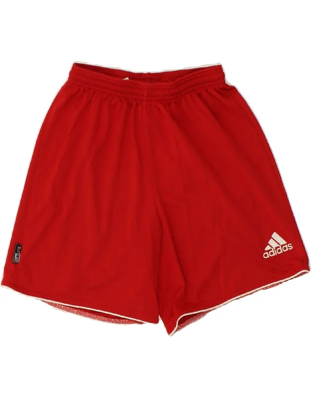 ADIDAS Boys Graphic Sport Shorts 13-14 Years Red Polyester