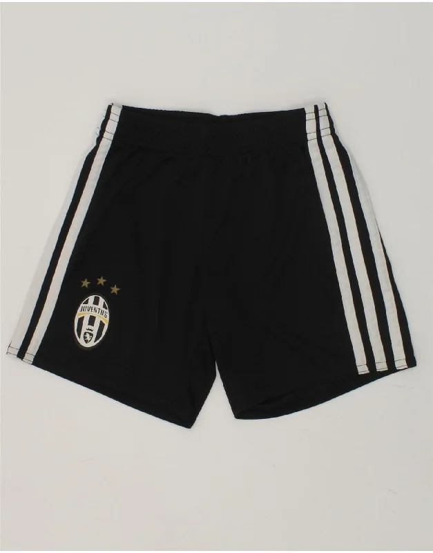 ADIDAS Boys Juventus Sport Shorts 4-5 Years Black Polyester