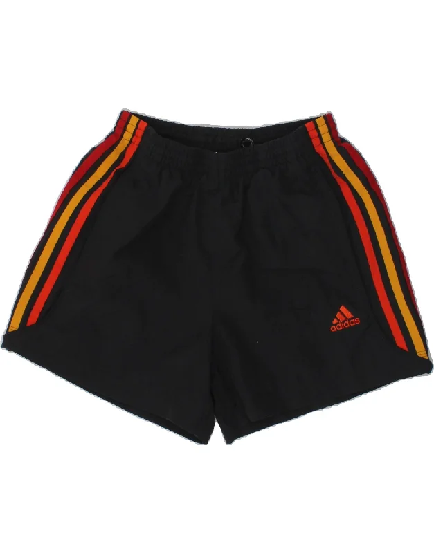 ADIDAS Boys Sport Shorts 10-11 Years Grey Polyester