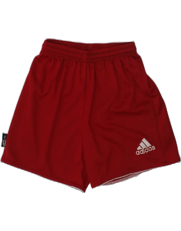 ADIDAS Boys Sport Shorts 4-5 Years 2XS Red Polyester