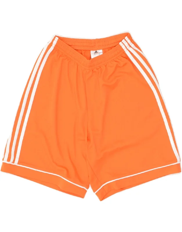 ADIDAS Boys Sport Shorts 9-10 Years Small  Orange Polyester