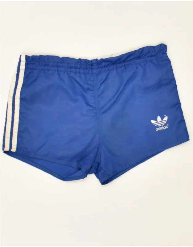 ADIDAS Girls Sport Shorts 9-10 Years Blue Polyamide