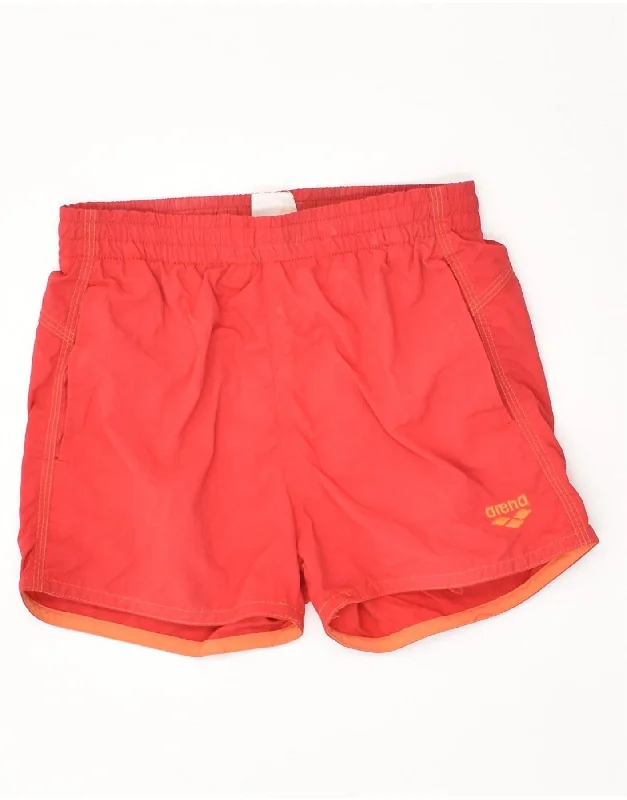 ARENA Boys Sport Shorts 10-11 Years Red Polyester