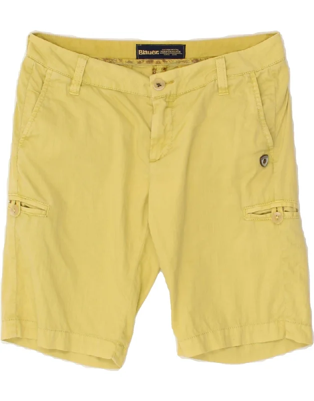 BLAUER Boys Cargo Shorts 13-14 Years W27  Yellow Cotton