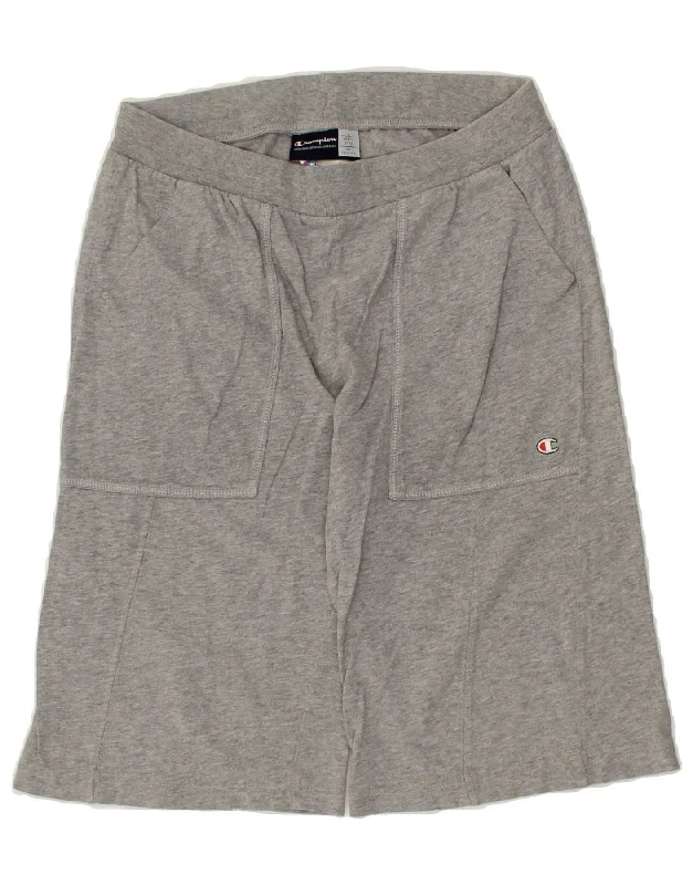 CHAMPION Boys Sport Shorts 11-12 Years Large  Grey Cotton