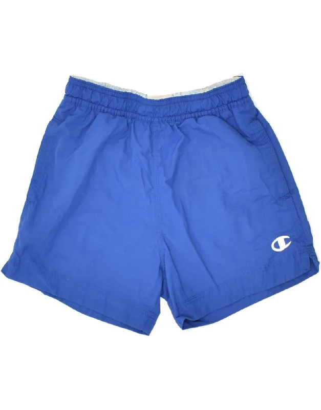 CHAMPION Boys Sport Shorts 7-8 Years Small  Blue Polyamide