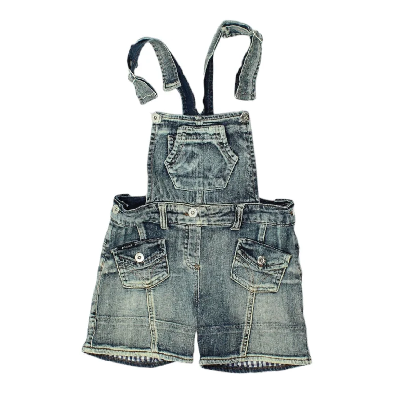 Dolce & Gabbana Junior Girls Blue Denim Dungaree Shorts | Vintage Designer Kids