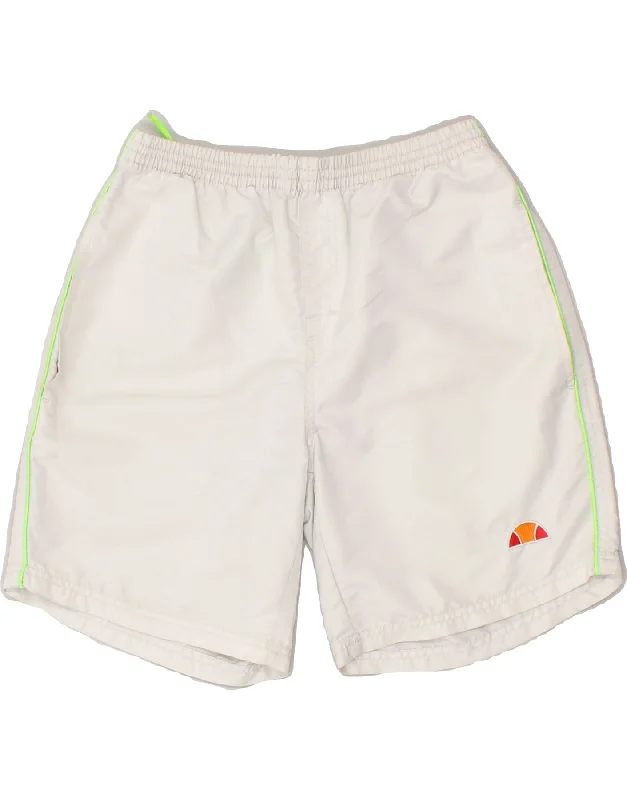 ELLESSE Boys Sport Shorts 11-12 Years White Polyester