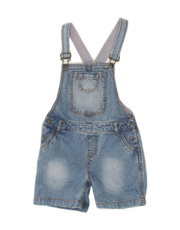 FAT FACE Girls Dungarees Denim Shorts 8-9 Years W26  Blue Cotton