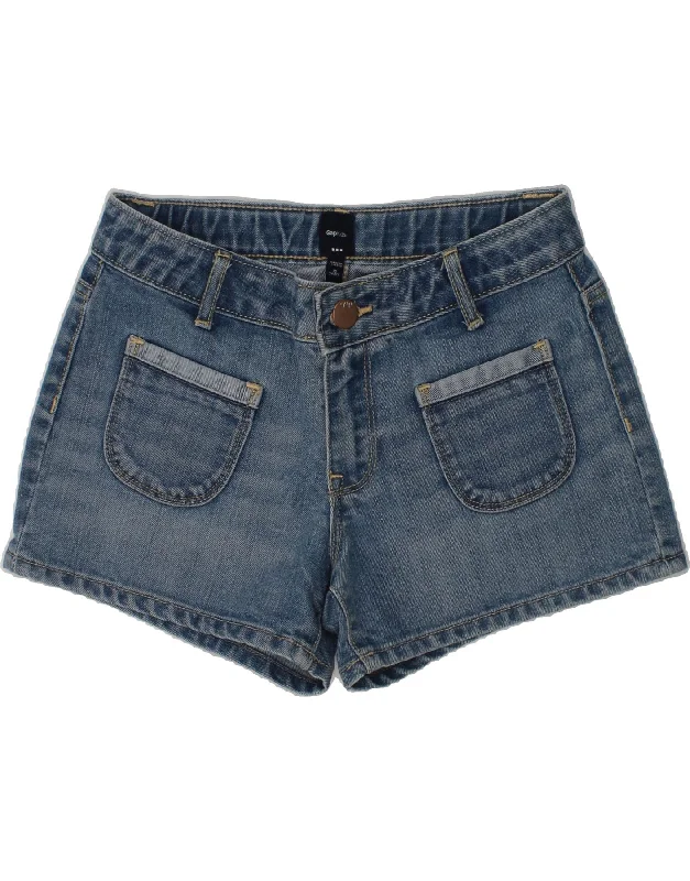 GAP Girls Denim Shorts 12-13 Years W26  Blue Cotton