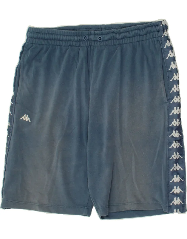 KAPPA Boys Graphic Sport Shorts 14-15 Years Blue Polyester