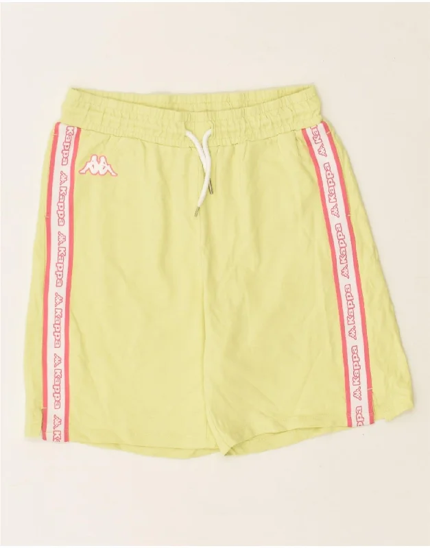 KAPPA Girls Graphic Sport Shorts 12-13 Years Yellow