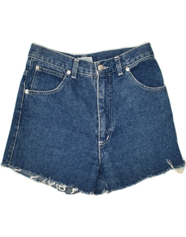 LAURA BIAGIOTTI Girls Denim Shorts 11-12 Years W26 Blue Cotton