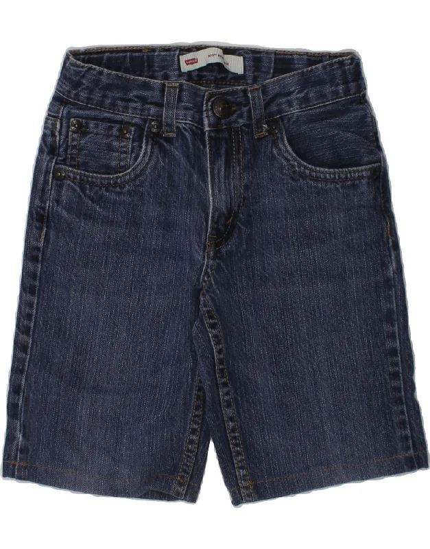 LEVI'S Boys 505 Denim Shorts 5-6 Years W20  Navy Blue Cotton