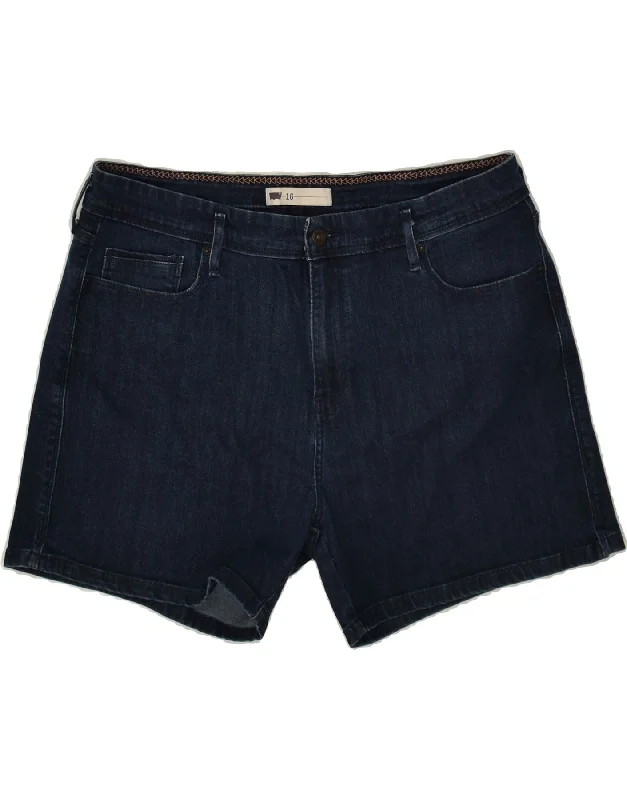 LEVI'S Girls Denim Shorts 15-16 Years W33 Navy Blue Cotton