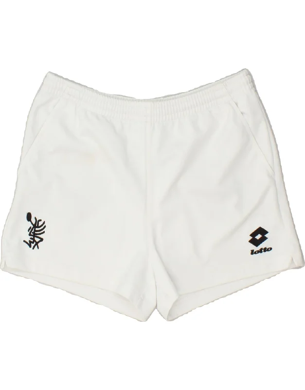 LOTTO Boys Graphic Sport Shorts 15-16 Years 3XL White Polyester