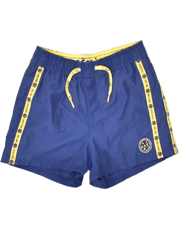 MAUI AND SONS Boys Swimming Shorts 11-12 Years Navy Blue Polyester