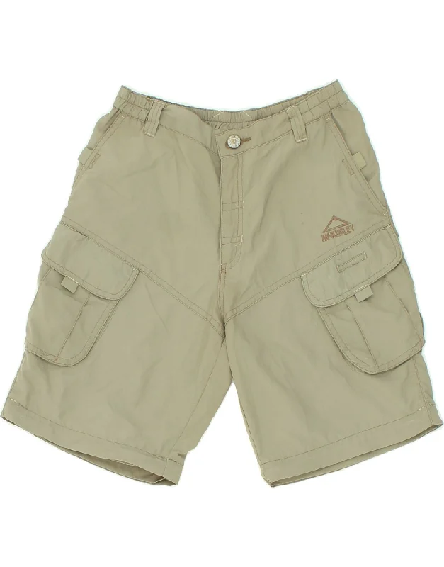 MCKINLEY Boys Cargo Shorts 11-12 Years W26 Khaki Polyamide