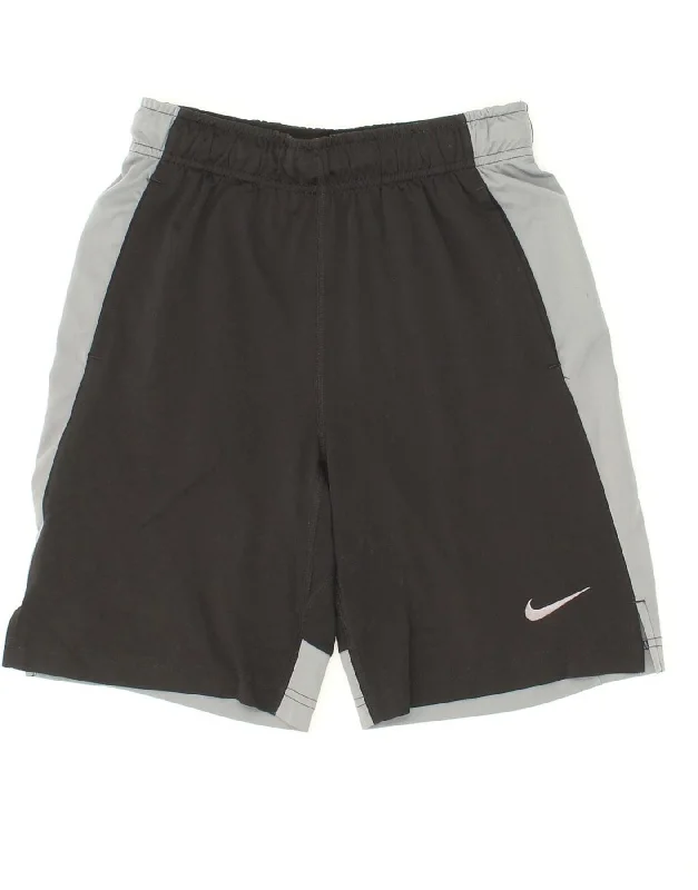 NIKE Boys Dri Fit Sport Shorts 10-11 Years Medium Grey Colourblock