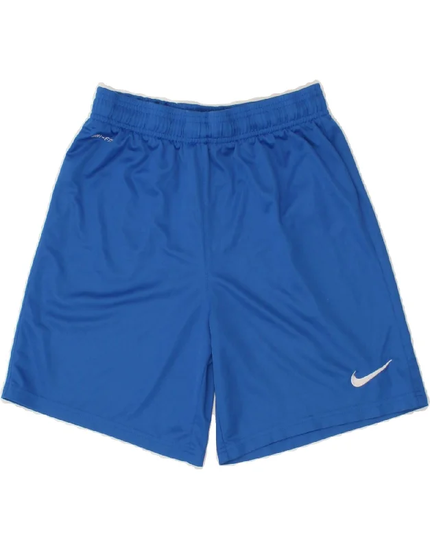 NIKE Boys Dri Fit Sport Shorts 12-13 Years Large  Blue Polyester