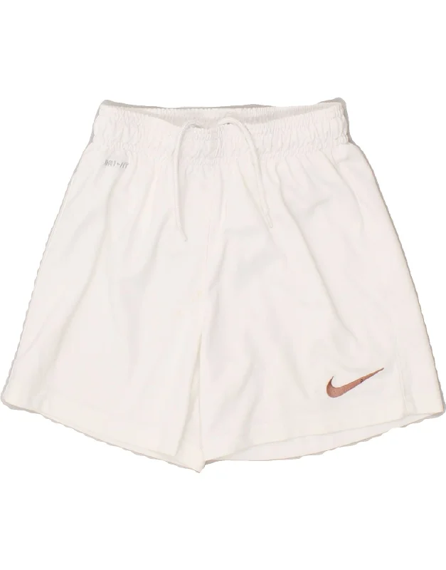 NIKE Boys Dri Fit Sport Shorts 6-7 Years XS White