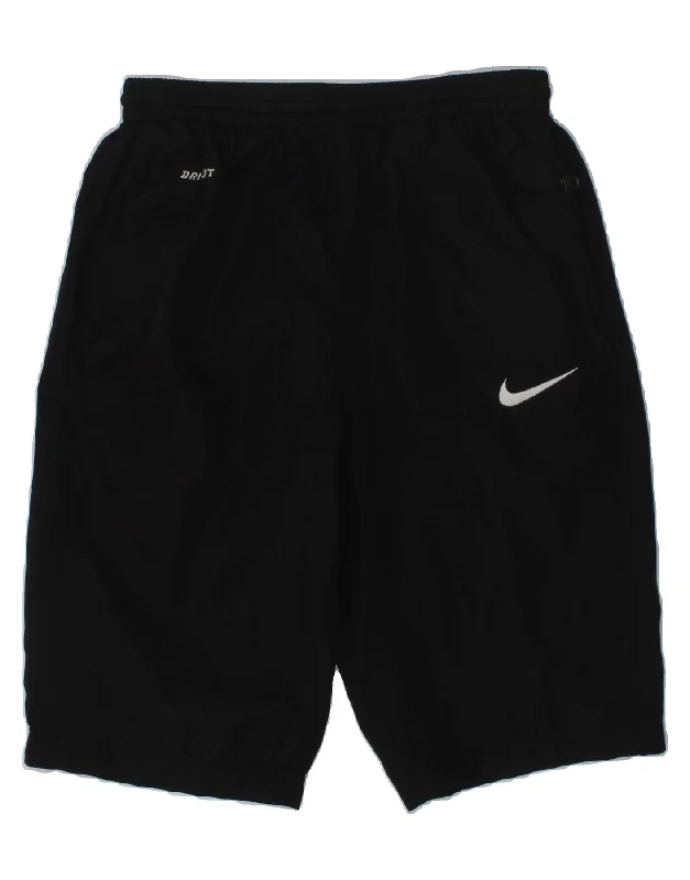 NIKE Boys Dri Fit Sport Shorts 8-9 Years Small  Black Polyester