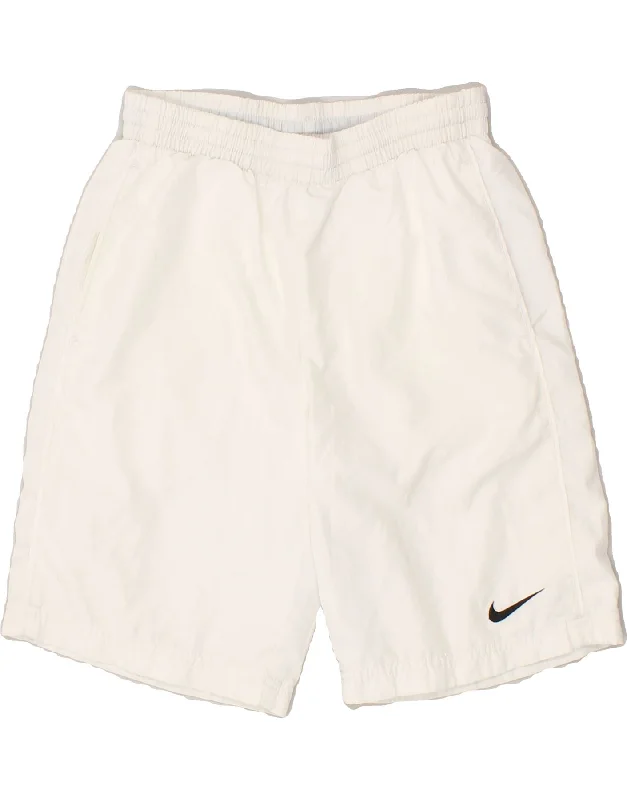 NIKE Boys Graphic Sport Shorts 8-9 Years Small  White Polyester