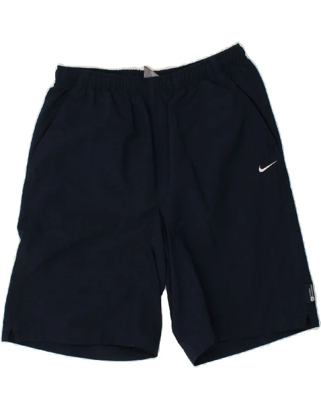 NIKE Boys Sport Shorts 13-14 Years XL Navy Blue Polyester