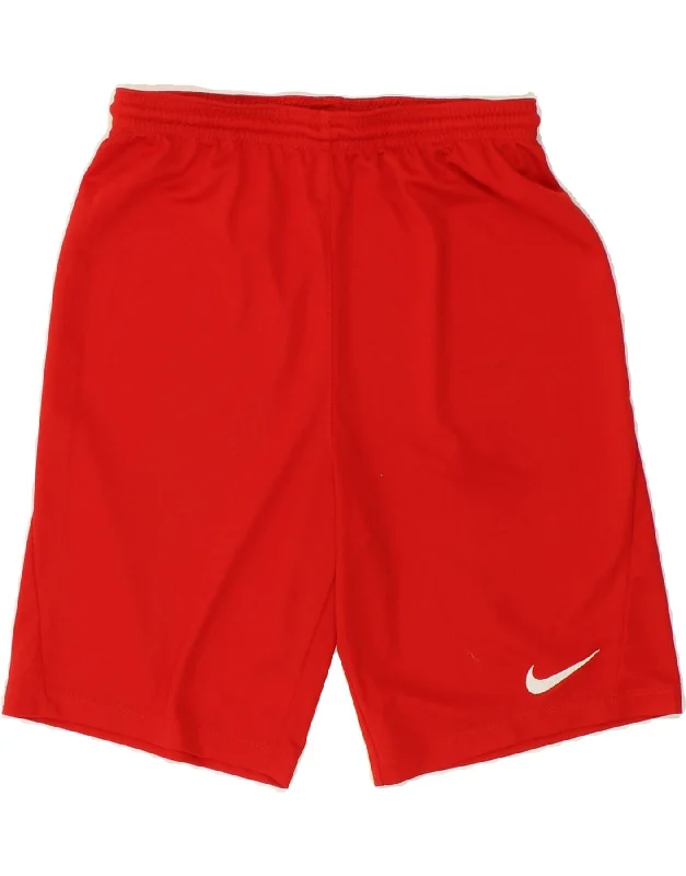 NIKE Boys Sport Shorts 13-14 Years XL Red Polyester