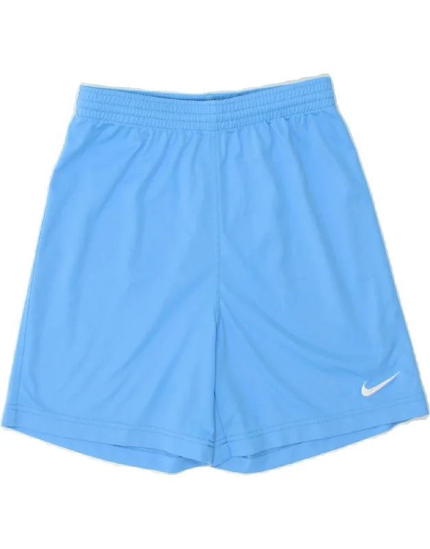 NIKE Girls Graphic Sport Shorts 13-14 Years XL Blue Polyester