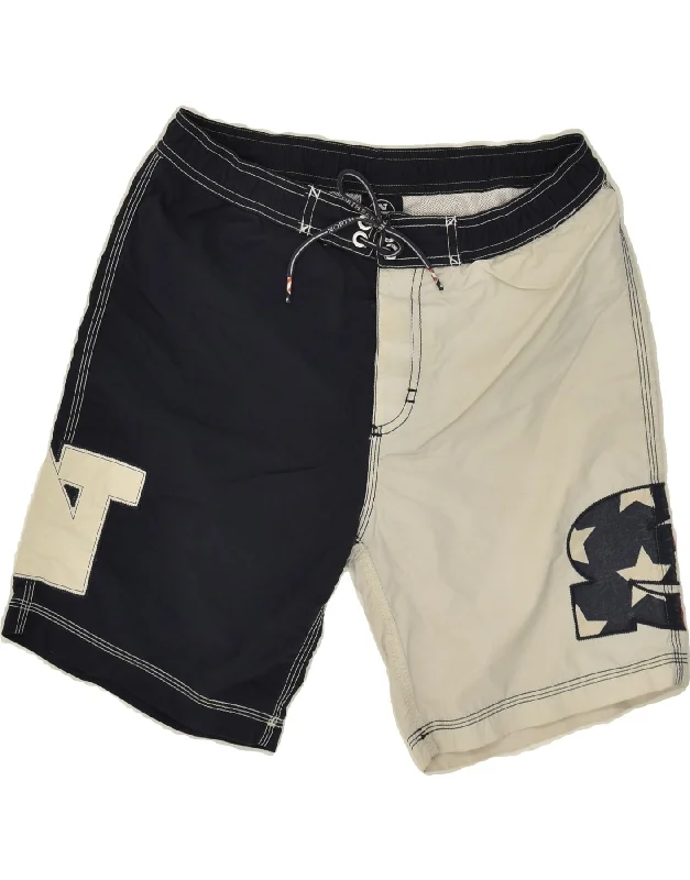 NORTH SAILS Boys Graphic Swimming Shorts 13-14 Years Navy Blue Colourblock