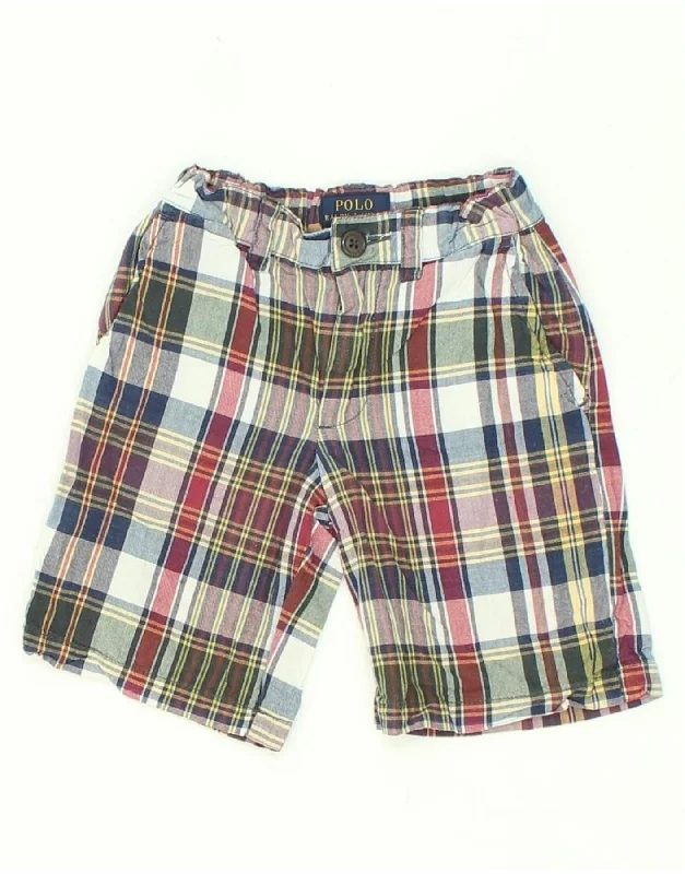 POLO RALPH LAUREN Boys Chino Shorts 3-4 Years W18  Multicoloured Check