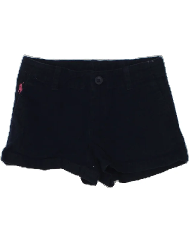 POLO RALPH LAUREN Girls Chino Shorts 3-4 Years W22 Navy Blue Cotton