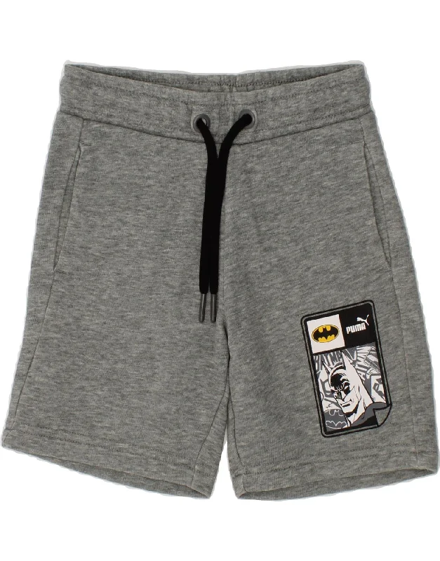 PUMA Boys Batman Graphic Sport Shorts 4-5 Years Grey