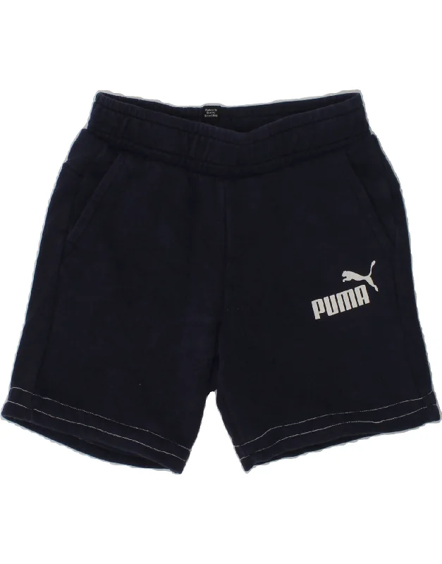 PUMA Boys Graphic Sport Shorts 7-8 Years Navy Blue