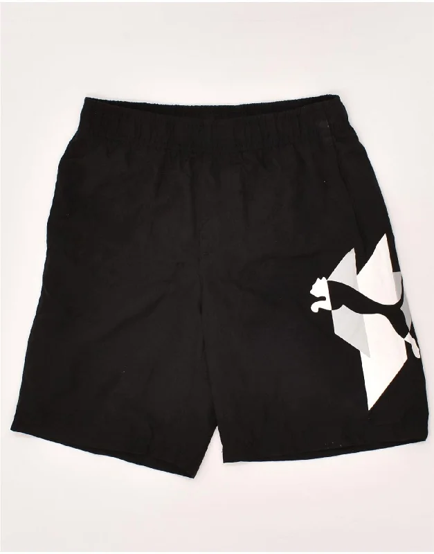 PUMA Boys Graphic Sport Shorts 9-10 Years Black