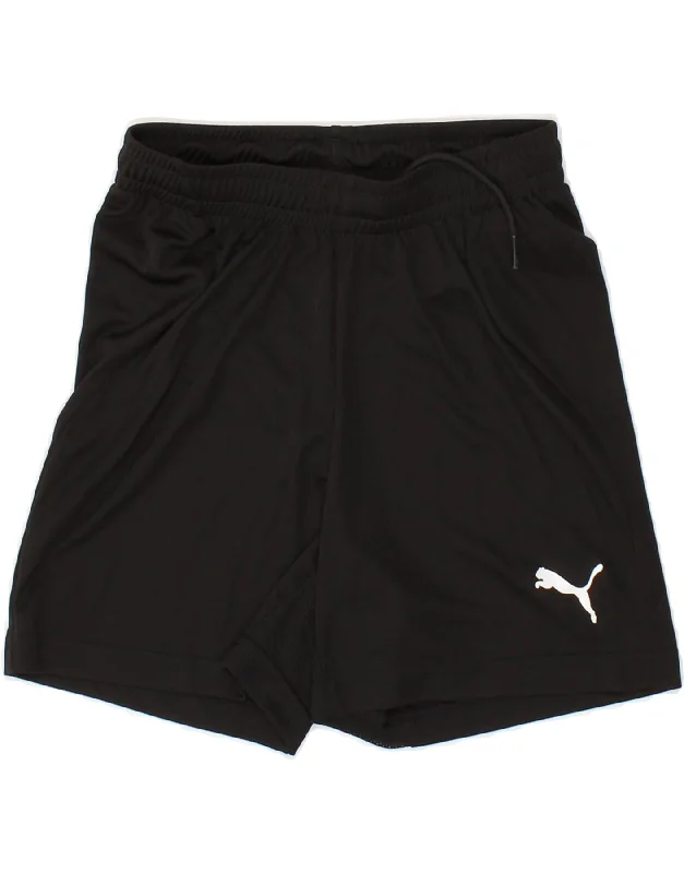 PUMA Boys Graphic Sport Shorts 9-10 Years Black Polyester