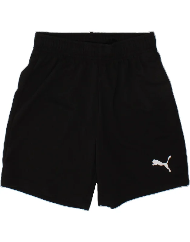 PUMA Boys Sport Shorts 9-10 Years Black Polyester