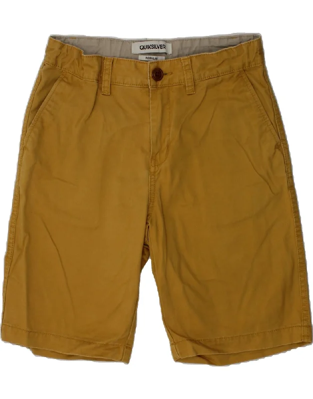 QUIKSILVER Boys Regular Chino Shorts 13-14 Years W28  Yellow Cotton