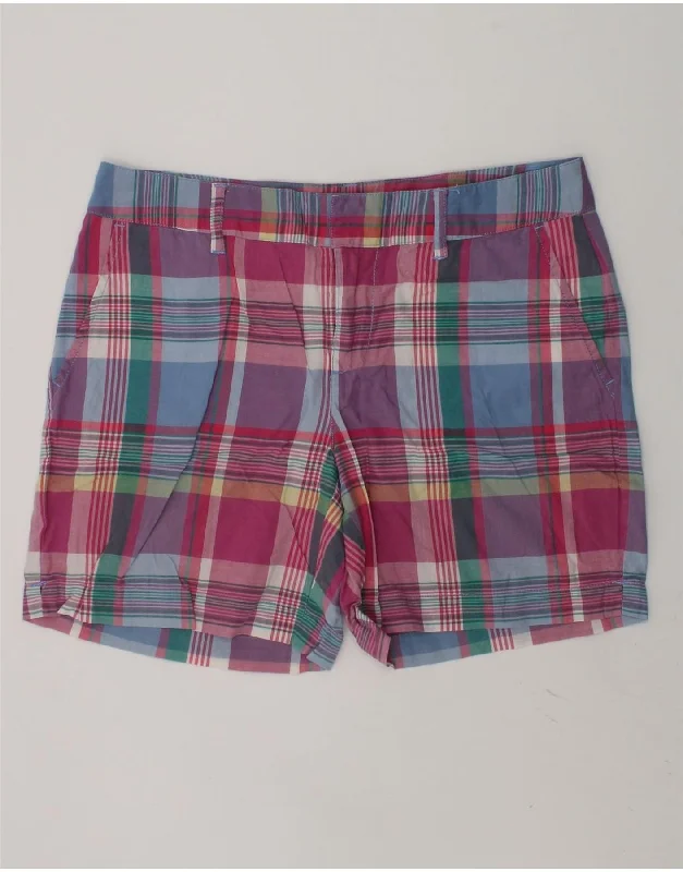 RALPH LAUREN Boys Chino Shorts 13-14 Years W30  Pink Check Cotton