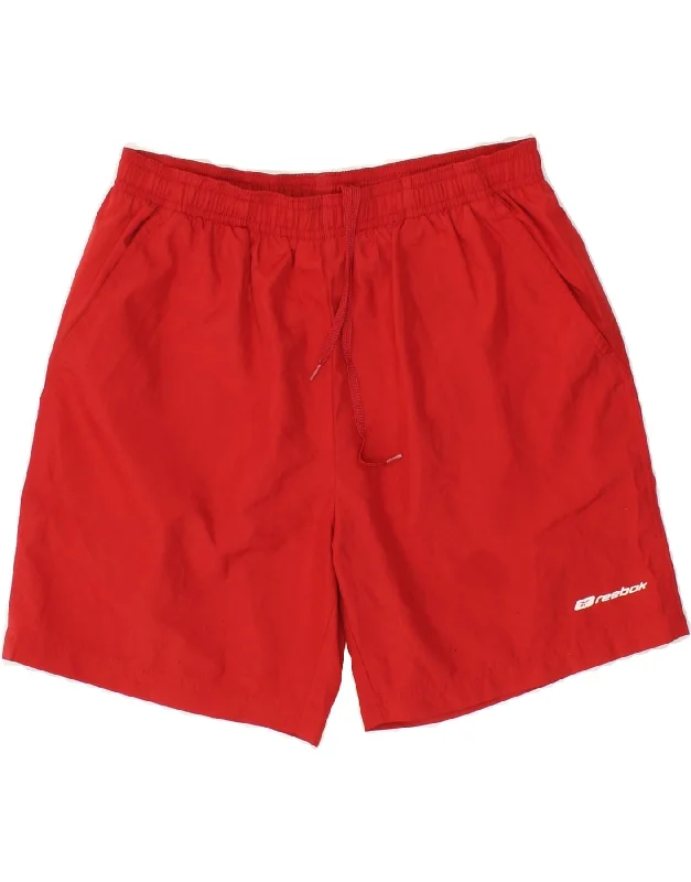 REEBOK Boys Sport Shorts 11-12 Years Red Polyester