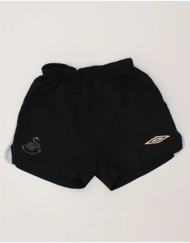 UMBRO Boys Sport Shorts 4-5 Years Black Colourblock Polyester