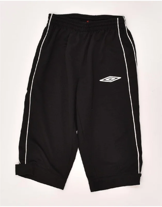 UMBRO Girls Graphic Bermuda Sport Shorts 8-9 Years Small Black Polyester